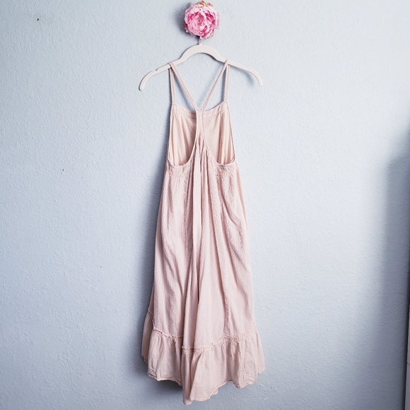 Free People Cotton Hi Low Embroidered Ruffle Dress - Picture 7 of 8